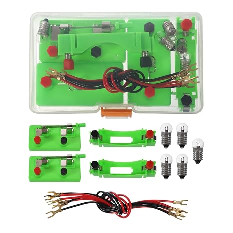 PATIKIL Physics Experiments Set, Physical Labs Electricity Kits Circuits Electric Science Kit Series Parallel Circuits for Educational Learning Lab Teaching