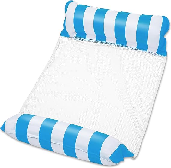Inflatable Pool Hammock, Inflatable Floating Hammock Chair, 4 IN 1Multi-Purpose Swimming Pool Floats Lounger/Water Floating Chair Bed for Adults Kids