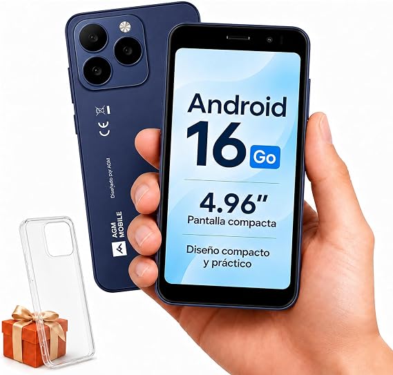 AGM Note N2 Budget Smartphone Android 16 go,Mini Phone 4.96 Inch [Energy Class A]