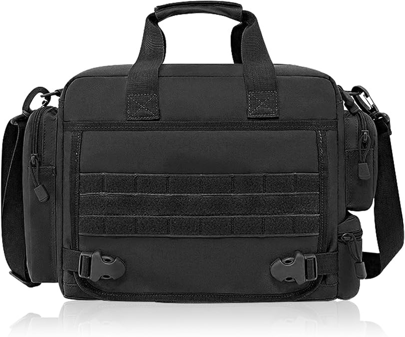 CamGo Tactical Briefcase 14" Laptop Messenger Bag Military Style Shoulder Bag Handbag for Men, Black