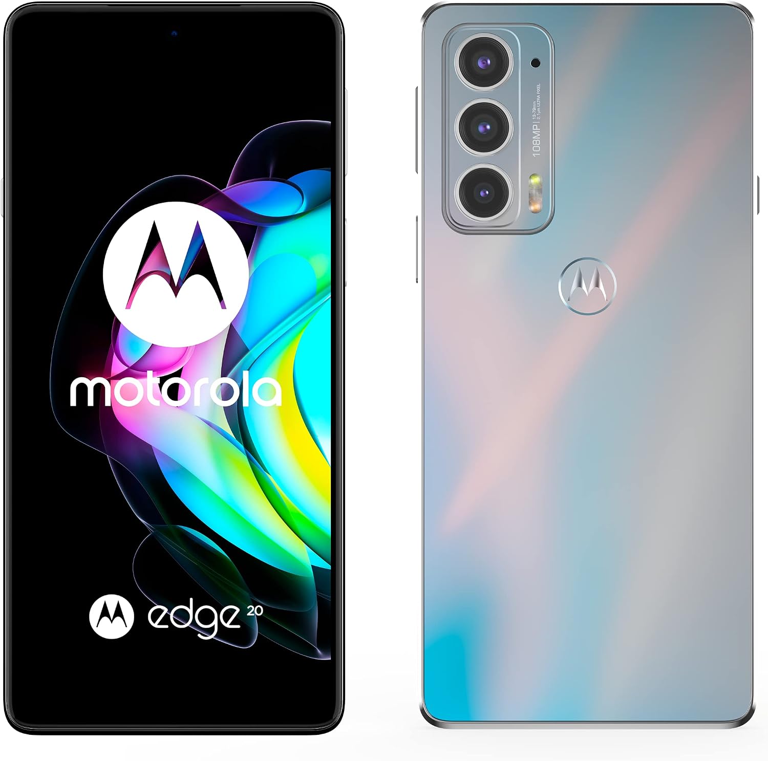 Motorola Edge 20 (6.7 Inch 144Hz HDR10+ OLED, Qualcomm Snapdragon 778G, TurboPower, 108 MP Camera, 4000 mAH Battery, Dual SIM, 128 GB, Android 11), Frosted White