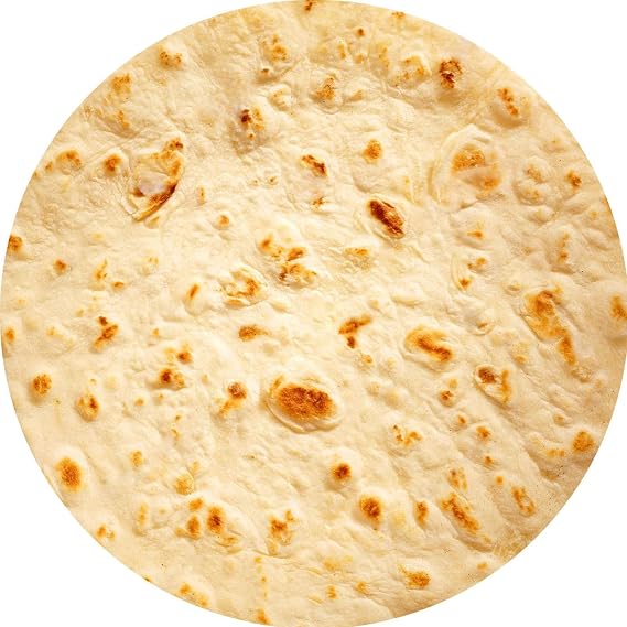 Throw Blanket Burritos Tortilla Wrap Blanket Adult Kids and Baby Size Gifts,Novelty Funny Tortilla Round Blanket,Fluffy Fuzzy Blankets & Throws for Bed, Sofa Yellow 47 inches