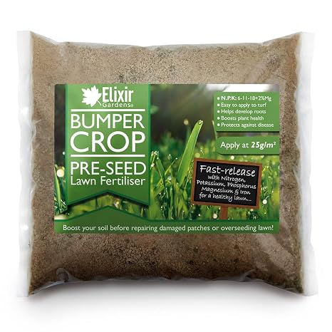 Elixir Gardens Bumper Crop Pre-Seed Lawn/Turf Fertiliser 1kg Bag