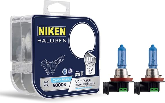 niken 12V H11 55W BEYAZ IŞIK AMPUL 5000K (2 ADET)