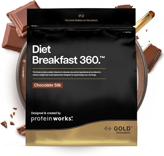 Protein Works | Diet Breakfast 360 - Gold, Chocolate Silk, 18 Servings, 1kg