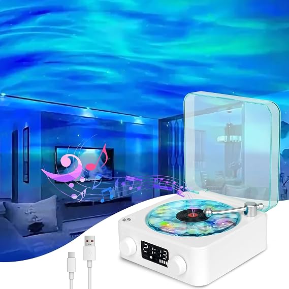 The Waves Bluetooth Vinyl Player 2024 - Vintage Speaker With Turntable