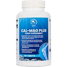 Calcium Magnesium with Aquamin Marine Algae – Multi-Mineral Complex with Vitamin D3, K2, Boron & Phosphorus | Supports Bones, Teeth & Muscle Function | 60 Tablets | Made in UK | GMO-Free