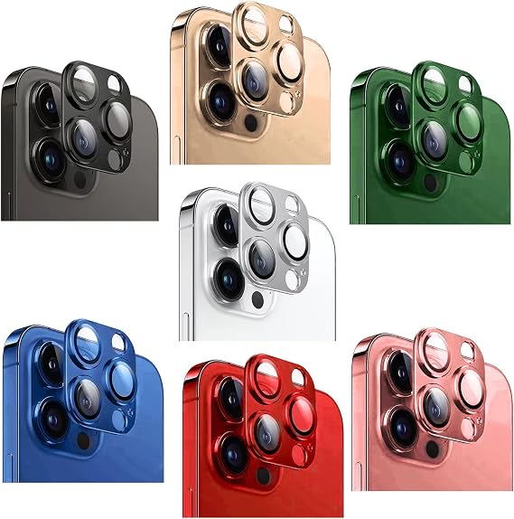 Microcase iPhone 14 Pro - iPhone 14 Pro Max Camera Glass Lens Protective Ring Set - AL3131 (Black)