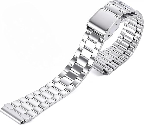 Replacement Stainless Steel Watch Strap 18 mm Compatible with Casio A158 / A159 / A168 / AE1200 / AE1300 / W-218H / W-217H / F-91 / F105