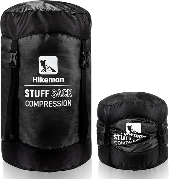 HIKEMAN Compression Stuff Sack for Sleeping Bag - Lightweight Compression Bag,Water-Resistant Sleeping Bag Stuff Sack for Camping Outdoor Hiking Backpacking Travelling