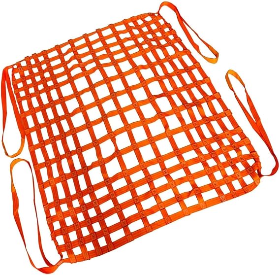 Heavy Duty Cargo Lifting Net Shelf Suspension Cargo Net, Elastic Cargo Net, Heavy Duty Sling Net, Flat Webbing Net Nylon sling nets(3 X 3M/Mesh 15cm/Load 2t)