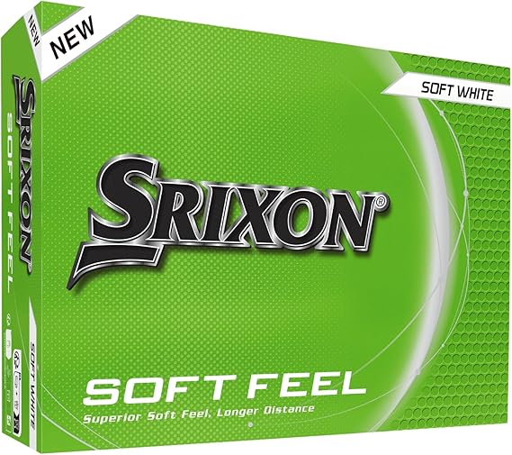 Srixon Soft Feel_13 & 14 Ultra Soft & Durable Golf Balls| Stable Trajectory & Controlled Spin| Premium Feel & Control Around the Green| Yellow/White