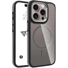 Military Grade Protection Anti-Yellowing Scratch Resistant Back Magnetic Phone Case Compatible with iPhone MagSafe from Babylon (Grey, iPhone 15 Pro)