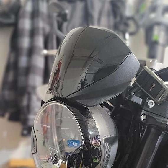 Motorcycle Front Screen Visor Protector New Windshield Flyscreen Wind Deflector Windscreen Fairing Cover Compatible with T-riumph Trident 660 2021 2022 2023 (Black)