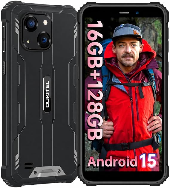 WP32 Rugged Smartphone, Android 15, 12GB+128GB, 6300mAh, IP68/IP69K, NFC
