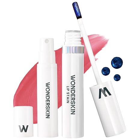 Wonderskin Wonder Blading Peel and Reveal Lip Stain Kit Long Lasting Lip Tint Transfer Proof Matte Finish Waterproof Formula Includes Lip Stain Mask and Activator (Romance)