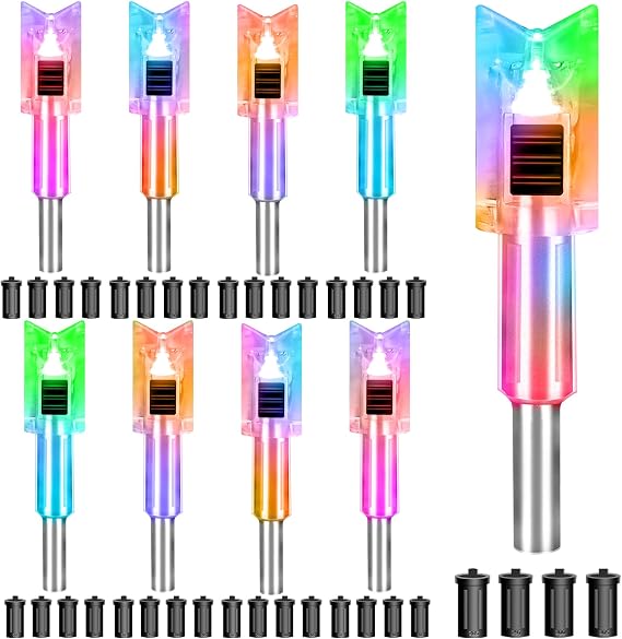 DEEPOWER クロスボウライト付きノック オン/オフスイッチ付き 4個パック 0.288インチ/.290インチ/.762cm/.308インチ ブッシング LEDノック ユニバーサルフィット ボルト用