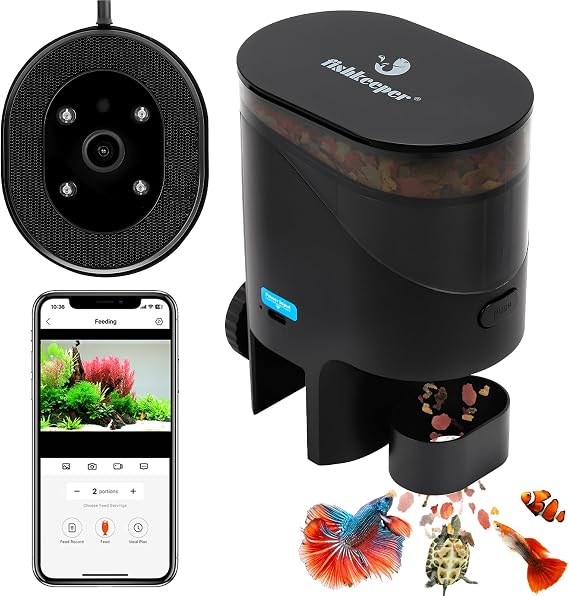 fishkeeper WiFi Automatic Feeder Aquarium with HD Camera and App