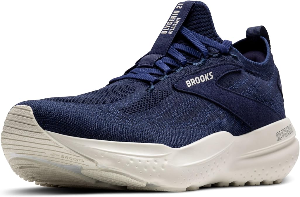 Brooks メンズ グリセリン ステルスフィット 21 ニュートラル ランニングシューズ, ピーコート/ブループリント/オニキス。, 7