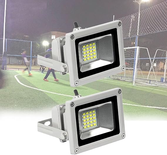 10W LED Waterproof Floodlight Ultra Bright Security Flood Light IP66 Waterproof Wall Lamp 12-24V Input Low Voltage for Garage Yard(3000K,2 Pack)