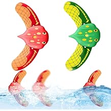 Diving Toys for Swimming Pool – 2PCS Stingray Underwater Glider Water-Powered Pool Toy with Adjustable Fins & Wings, Fast Swimming Fish Toy for Pool Games, Beach Water Fun