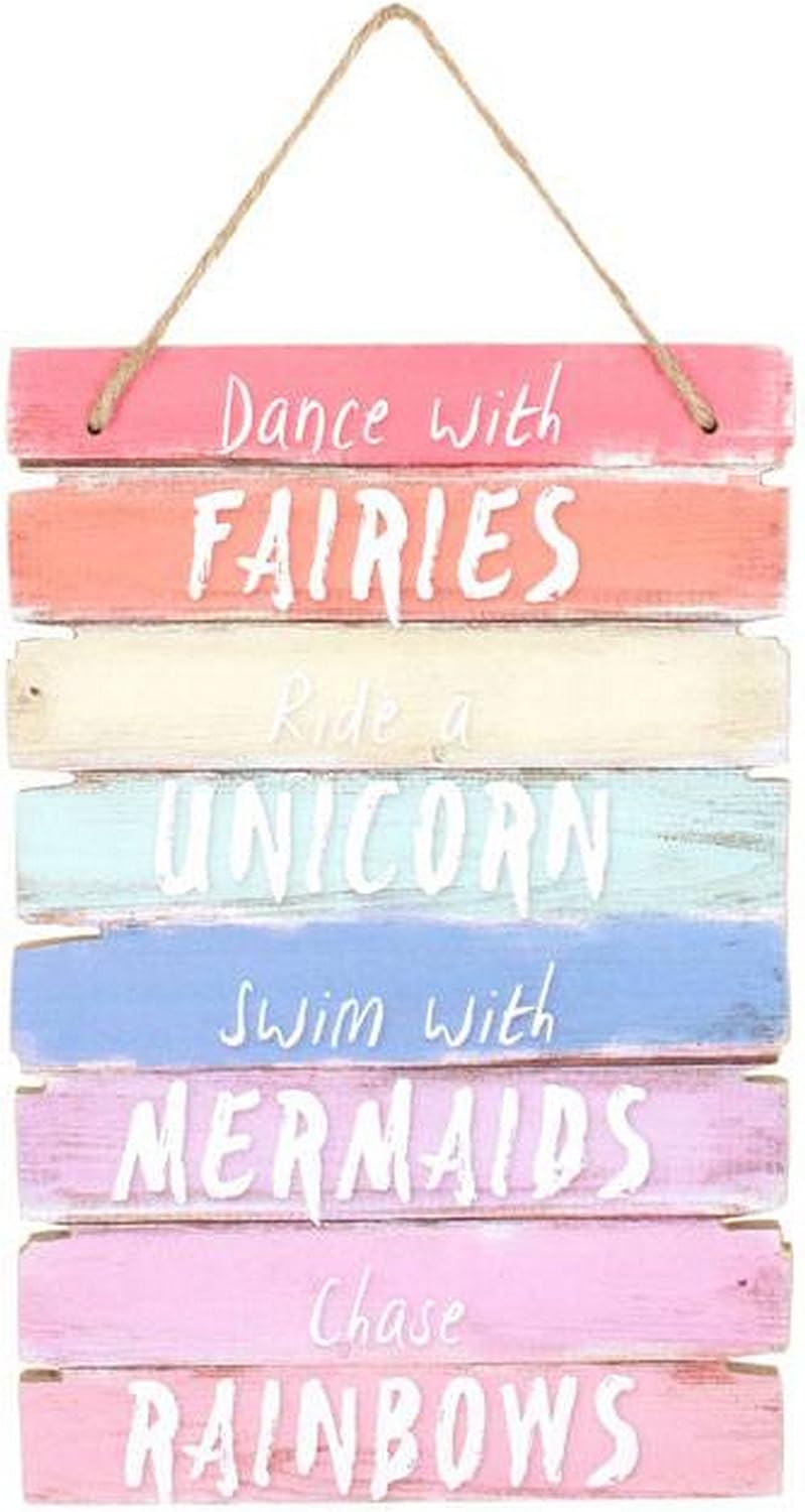 Stunning Multicolor Wood Dance With Fairies Plaque - 30cm x 20cm 1 Pc. - Eye-catching & Unique Inspirational Wall Art - Perfect Home & Office Decor