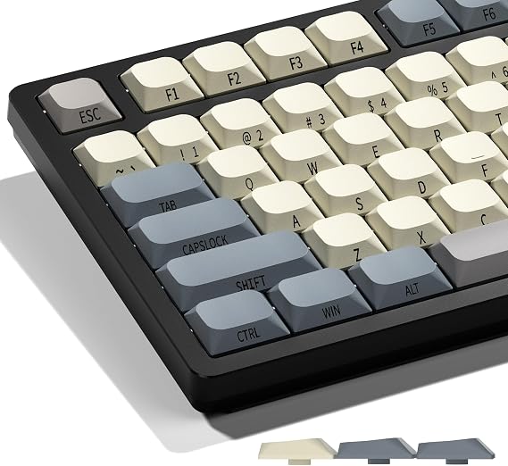 Düşük Profilli Tuş Kapakları - Yan Baskılı Tuş Kapakları, Klavye Keycaps Yüzde 75 PBT Keycaps için Tam Boy Keycaps 60% 65% 75% 80% 100% Cherry Gateron MX Anahtarları Mekanik Klavye