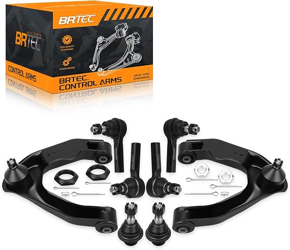 Brtec フロントサスペンションセット 上部コントロールアーム 下部ボールジョイント アウターインナータイロッドリンク 2000年日産フロンティア用 2001-2004 フロンティア用 2000-2004 日産エクステラ 8個
