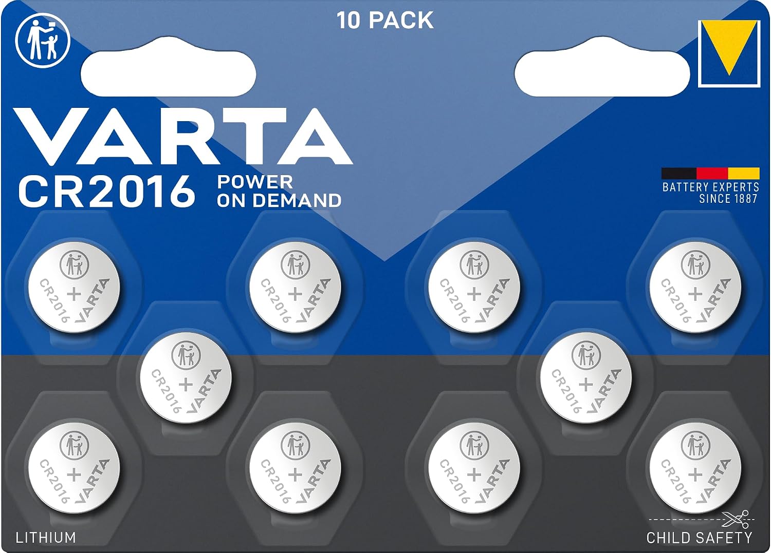 VARTA POWER ON DEMAND CR2016 BLI 1x10