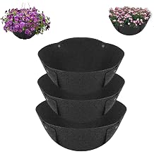 3 Pack Planter Liners Fabric Hanging Basket Liners Round Flower Pot Liners Replacement Felt Liner for Wall Hanging Basket Planter (16inch)