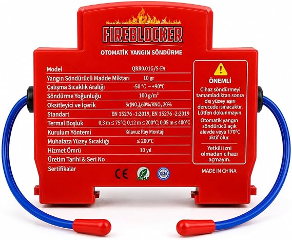 Fireblocker Otomatik Yangın Söndürücü Sigorta Kutusu Koruma Cihazı Elektrik Panosu Acil Durum Yangın Önleme Sistemi