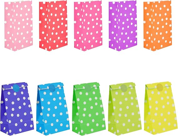 Time to Sparkle 20PCS Party Paper Bag (Large Dot-Colourful)