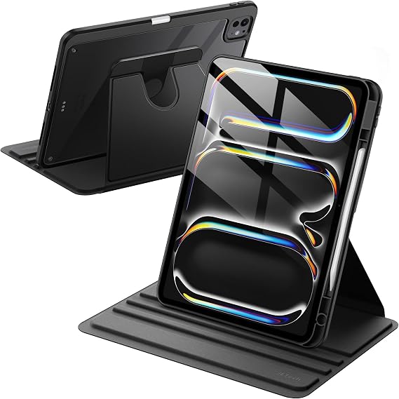 JETech 360° Rotating Case for iPad Pro 13" M5/M4 (2025/2024), Black