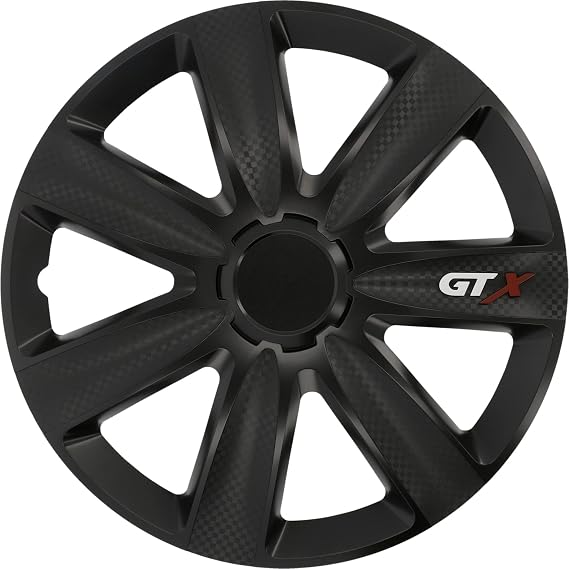 Modesto Wheel Trim Set in Sporty Black Carbon Look Set of 4
