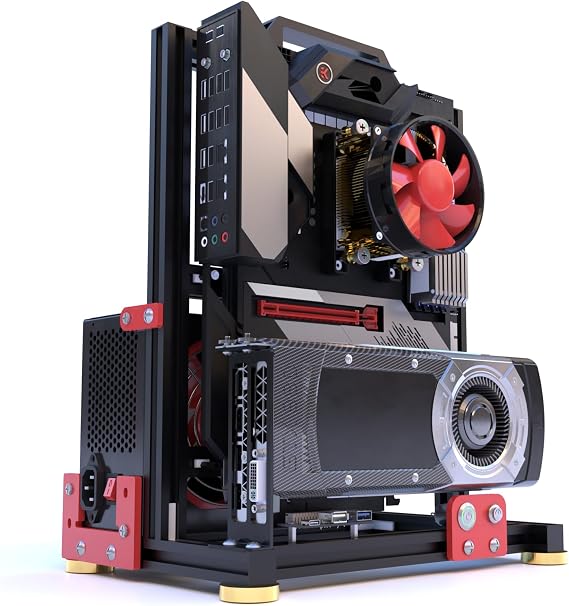PC Chassis Desktop Computer Open Case Well Cooled Chassis Aluminum Material Test Bench Includes Type-C Support Motherboard (3.ATX)