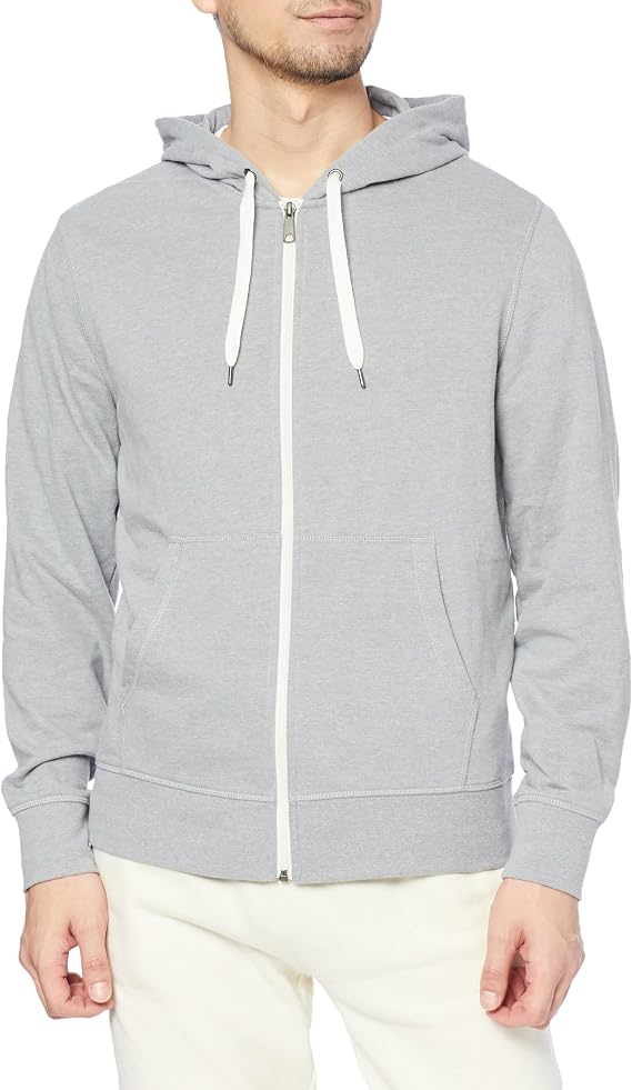 Amazon Essentials Zip-Up Hoodie, Lightweight, French Terry, Loose Fit, Men's