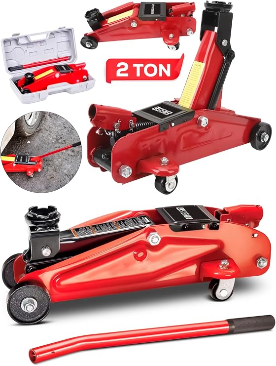 Steiner 2 Ton Hidrolik Timsah Kriko Tekerlekli Çantalı Oto Kriko Araç Kaldırma Krikosu