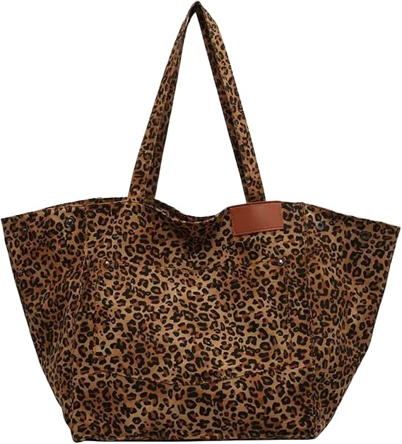 1 piece Leopard Print Hobo Bag - Large Capacity Slouch Tote for Women, Lightweight & Durable, Perfect for Work/Travel, Stylish Shoulder Bag for Daily Use