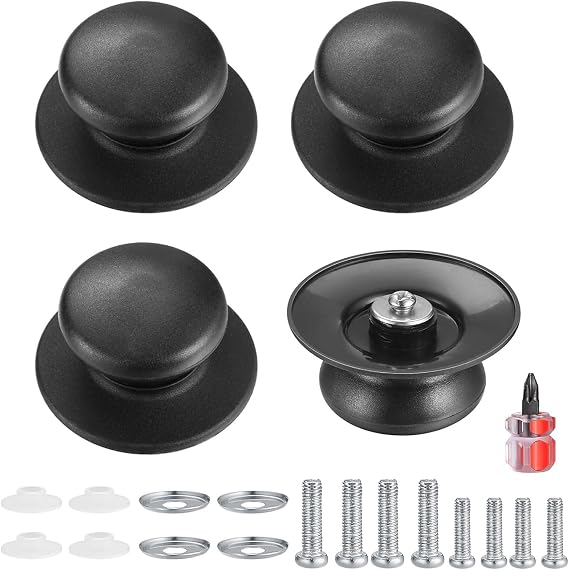 Xiaomoyu 4 Pcs Pot Lid Knob, Universal Replacement Pan Lid Cooker Knobs