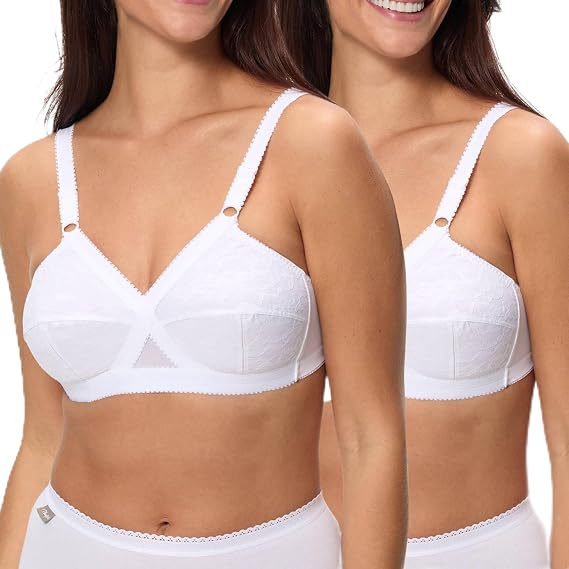 Playtex Pack Cross Your Heart Non-Wire Classic Bras Woman x2