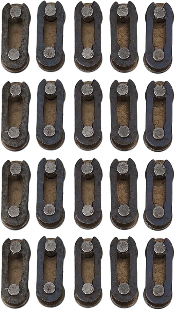 KiraKira 20 Pack Single for Speed for Bicycle Master Links, 1/2 x 1/8 Inch Quick Release Connectors, Steel for Bike Repair Parts for Low Rider Bikes, Black