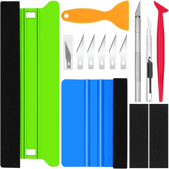 9 PCS Vinyl Wrap Tools, Vinyl Squeegee for Car Kitchen Cupboards