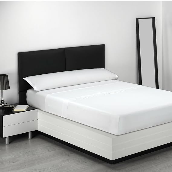 Bed Sheets 90 x 190 cm - 3 Piece Sheet Set - 100% Soft and Breathable Microfibre - Fitted Sheet, Top Sheet and Pillowcase - Smooth and Elegant Bedding (White)