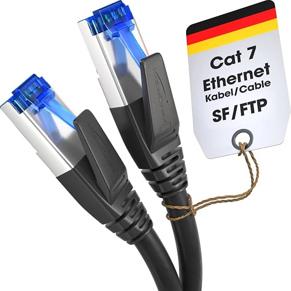 KabelDirekt – Cat 7 Ethernet Kablosu 10Gbit/s – 1,5m