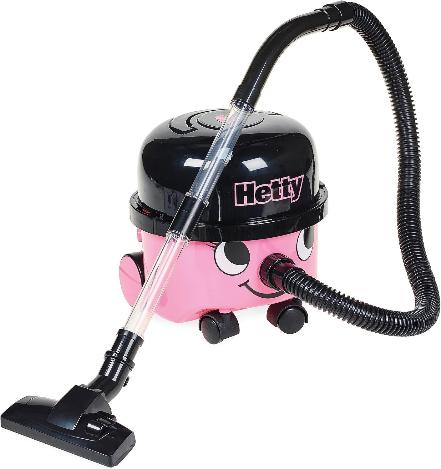 Casdon Henry & Hetty Toys - Hetty Vacuum Cleaner - Red Vacuum Cleaning Toy with Real Function & Nozzle Accessories - Kids Cleaning Set - For Children Aged 3+