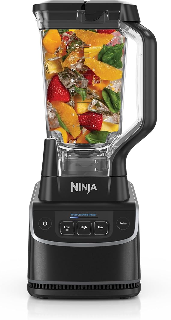 Ninja, Large Glass Blender, 3 Speed, 1.9L Large Jug, Black