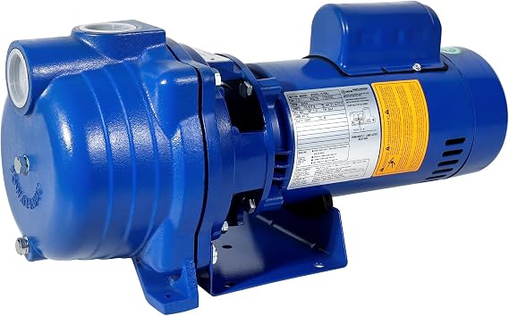 WASSERMANN Centrifugal Pump 1.5 HP, 66GPM Shallow Well Jet Pump 115V/230V Self-Priming Centrifugal Pump Durable Cast Iron Booster Pump for Lawn Sprinkler, Garden Irrigation, Replacement for J15S, Blue