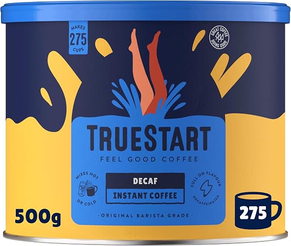 TrueStart Instant Coffee, Decaf, 500g, 1 Pack, 275 Cups