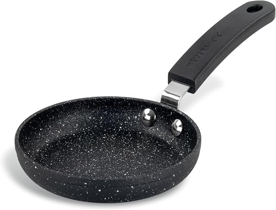 Scoville NEVERSTICK 12cm Mini Frying Pan for One Egg, Small Non-Stick Frying Pan, Perfect for Fried Eggs and Singular Pancakes, Suitable for All Hobs excl. Induction, PFOA Free, Aluminium, Black