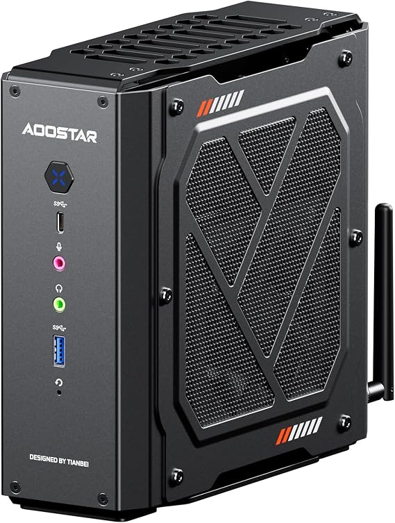 AOOSTAR GODY Mini PC AMD Ryzen 9 7940HX + Radeon RX 7600 XT GDDR6 8GB Discrete Graphics High Performance Gaming Desktop Computer | Supports 4K Dual Output, DDR5, WiFi 6E NO RAM NO SSD